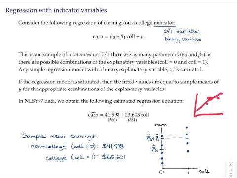 Stats topic 6 video 3: Regression with indicator variables