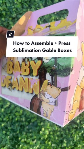 How to sublimation Gables Boxes #Print #printingpress #sublimation #sublimationprinting #sublimationtutorials #sublimationforbeginners #epsonprinter #epson #kids #babyshower #babyshowerideas #winniethepooh #gableboxes #gablebox #boxes #viral #partyfavors #partyfavorideas #partyfavorsforkids #winnethepoohbabyshower