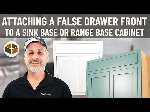 Attaching a False Drawer Front to a Sink Base or Range Base Cabinet | RTA Cabinet Assembly