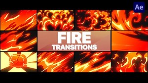 Videohive Cartoon Fire Transitions | After Effects - 43988747 AEdownload.com