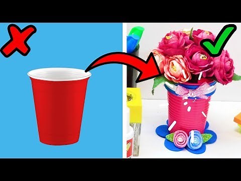 5 WONDERFUL CRAFTS WITH DISPOSABLE CUPS | HOW TO REUSE DISPOSABLE CUPS
