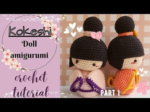 Diy amigurumi Kokeshi doll part 1