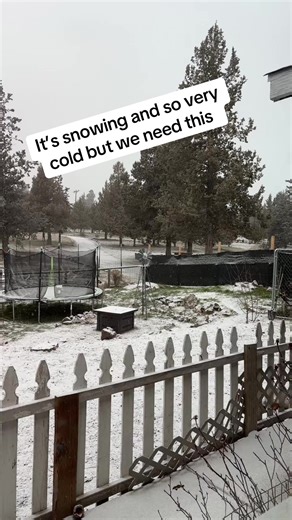 It’s snowing, so very cold but we need this to help our summer be safe and tolerable. #itssnowing #socold #pnw #fyp