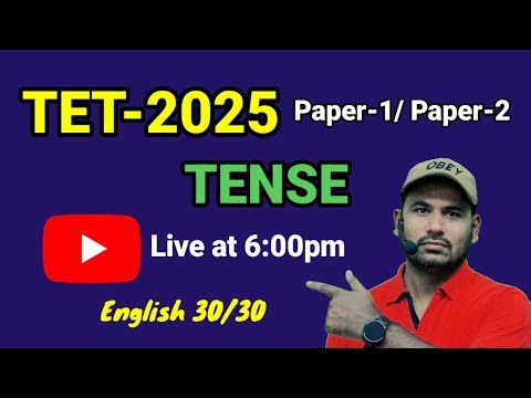 MAHA-TET2025 ENGLISH CLASS-05 / TENSE