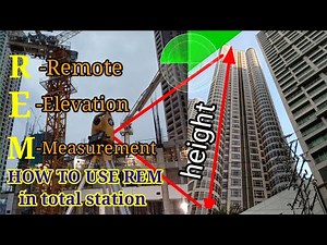 how to use REM in top con total station/remote elevation measurements/survey trainingsurvey tutorial