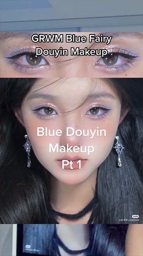 Blue Douyin Makeup Pt 1