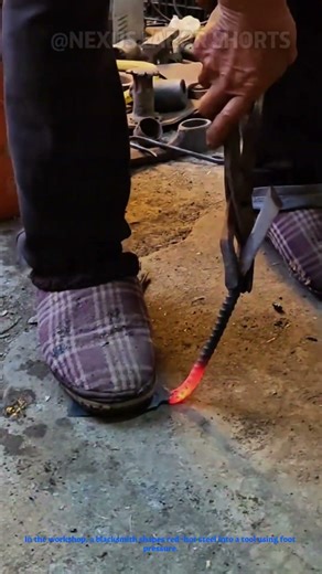 Blacksmith Forging a Tool! Hot Steel Being Shaped on the Anvil