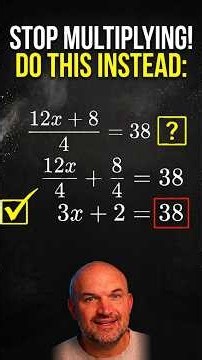 Why you should divide instead of multiply #maths #algebra #studytips
