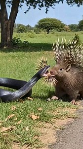 The porcupine cut the snake's mouth and let it sing 😭🐉🦔 | Husainmumin2