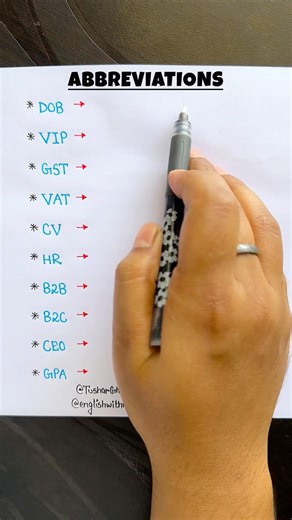 Abbreviations 📝 #english #abbreviation #education