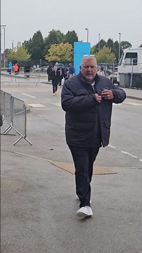 David White Arrives At The Manchester Derby and signs for the waiting fans.