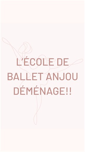 ÉCOLE DE BALLET ANJOU on Instagram: "✨ Grande nouvelle dans l’histoire de l’École de ballet Anjou ✨ Nous déménageons! Mais ne vous en faites pas : vous ne serez pas trop dépaysés, car nous montons simplement d’un étage! L’École de ballet Anjou demeure au 7777 Boul Louis-H-Lafontaine, mais nos studios se trouveront désormais au premier étage. Vous y découvrirez de magnifiques et vastes aires communes, ainsi que de grands studios lumineux baignés de lumière naturelle grâce à leurs nombreuses fenêt