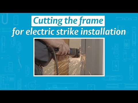 Cutting the Frame for Electric Strike Installation