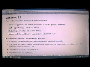 Windows 8.1 minimum requirements