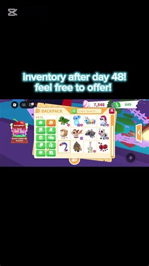 day 48 challenge of getting a mega cabbit in adopt me! #adoptmechallenge #adoptme