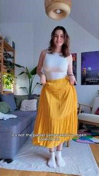 dyeing my skirt yellow ☀️ with dylon machine dye (sunflower yellow) #diy