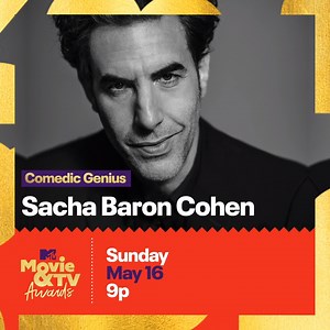 🚨 THIS JUST IN 🚨 Sacha Baron Cohen will be receiving the Comedic Genius Award at the 2021 #MTVAwards! You dont want to miss it LIVE on Sunday, May 16th at 9p! 🎉 | MTV Movie & TV Awards