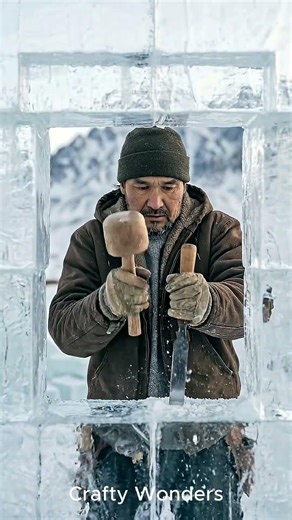 Building a Real Ice House for Human Living Amazing Arctic Survival Craft #handmade