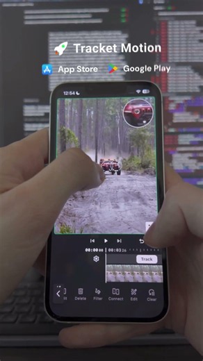 Testing my motion tracking video editing app using video from: caels4x4 IG