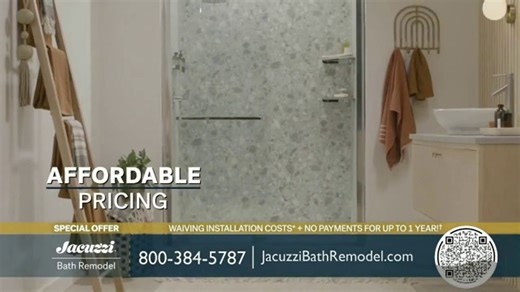 Jacuzzi Bath Remodel TV Spot, 'Burning Questions: Waiving Installation and No Interest for a Year'