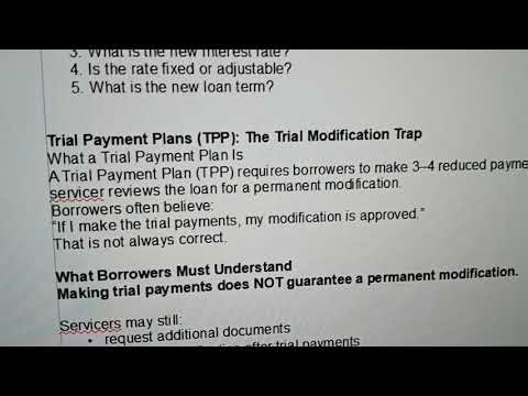 Loan Modification Traps