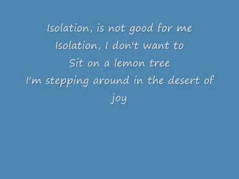 yellow lemon tree lyrics
