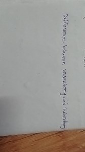 Difference between vasectomy and Tubectomy... | Filo