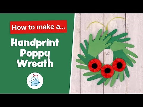 How to make a Handprint Poppy Wreath | Baker Ross