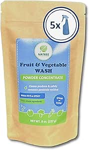Fruit and Vegetable Wash - All Natural, Organic - Powder Concentrate 8 oz.