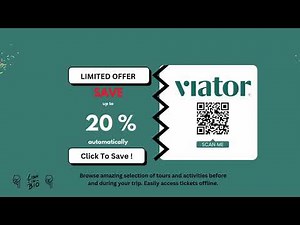 How to Get Viator Promo Code 🎟️ Save up to 20% on Tours & Activities www.viator.com/?pid=P00246109&