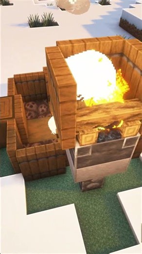 Minecraft Christmas Hot Tub 🔥🥶 #shorts