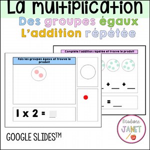 FRENCH Multiplication - Repeated Addition and Equal Groups DIGITAL