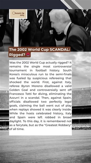The 2002 World Cup SCANDAL: Rigged? 🤬 #WorldCup2002 #SouthKorea #Italy #Spain #FootballCorruption