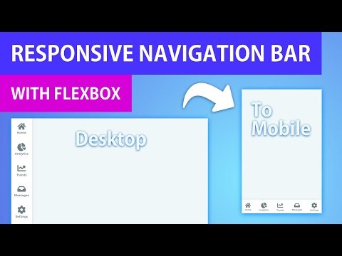 Responsive Side Navigation Bar with HTML & CSS | Flexbox Navbar