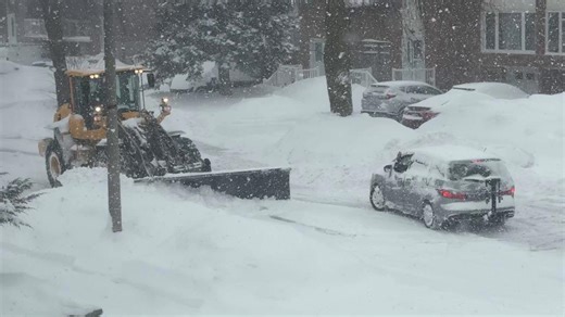 Considerate Snow Plow Keeps Driveway Exits Clear