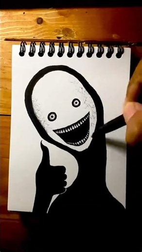 ⚠️ Whatever you do... don't return the thumbs up. #scarystory #art #horrorshorts