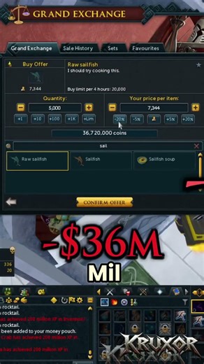 36 MILLION GP for... Cooking XP?! 🤯 #rs3