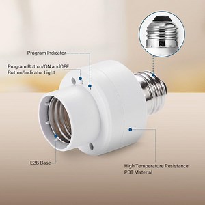 DEWENWILS 120-Volt Remote Control Light Bulb Switch Socket, White with 1-Removable Controller and Bulb Base HRLS11Y