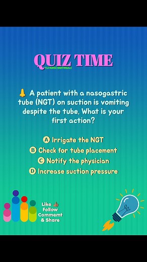 🧑‍⚕️💡NGT in place… yet the patient is still vomiting? 😖 This is more than a comfort issue—this is a clinical concern! As the med-surg nurse, how would you troubleshoot this complication first? 🧠 Let's break it down! What would YOU do? 🩺🛏️ #CriticalThinking #NGTcare #MedSurgNursing #FloNurseNightingale | Flo Nurse Nightingale