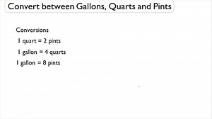 Overview of Conversion Between Gallons, Pints and Quarts ( Video ) | Measurement