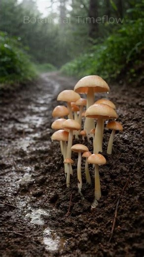Mushroom Growing in Rain 🍄🌧️ | Relaxing Time-Lapse ASMR