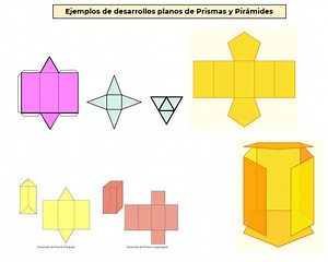 Construcción de prismas y pirámides - Matemáticas Sexto de Primaria