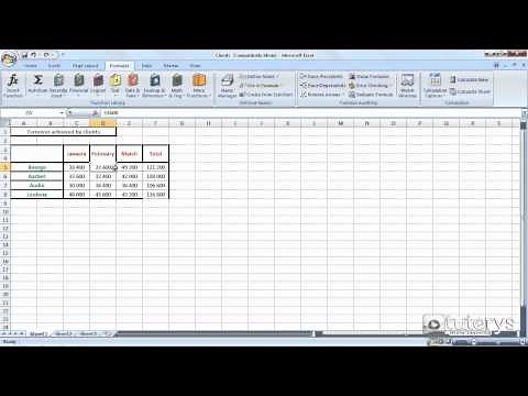 How to use the calculation options with Excel 2007?