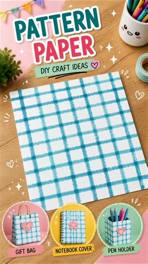 DIY Pattern Paper 😍 Easy Handmade Craft Idea | Paper Craft Tutorial #shorts