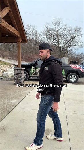 pov: roofers during the winter… #roofing #exteriors #pineridgeroofing #ohio