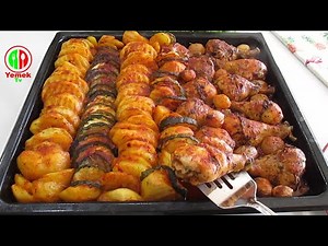 The easiest in the world! the most delicious food. Chicken drumstick recipe with potatoes in the ove