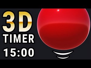 3D Big Bouncing Ball - 15 Minute Visual Countdown Timer