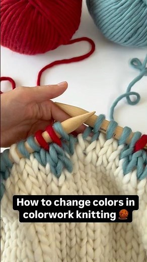 How to change colors in colorwork knitting 🧶