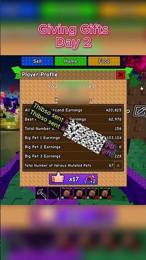 Giving Gifts for each Sub I get to a random person in Build a Zoo - Day 1| Roblox Build a Zoo - S2E2