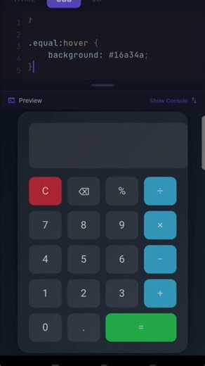 how to make calculator using html and css in simple way #css
